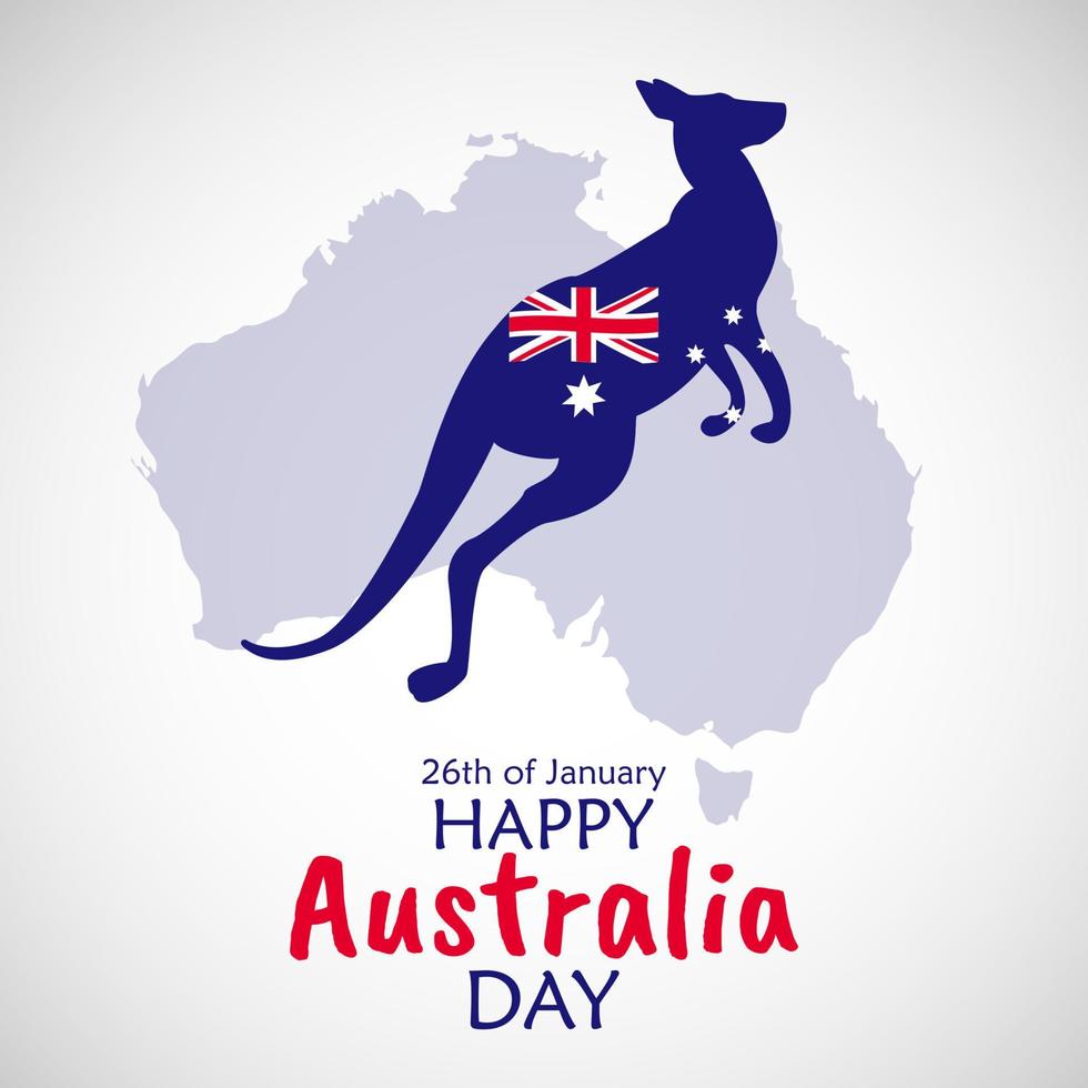 26 de enero feliz día de australia. ilustración vectorial vector