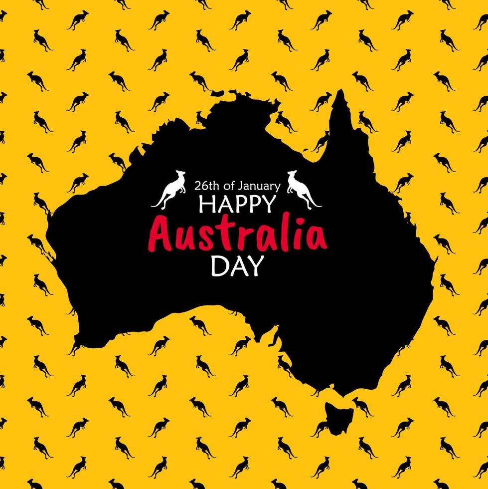 26 de enero feliz día de australia. ilustración vectorial vector