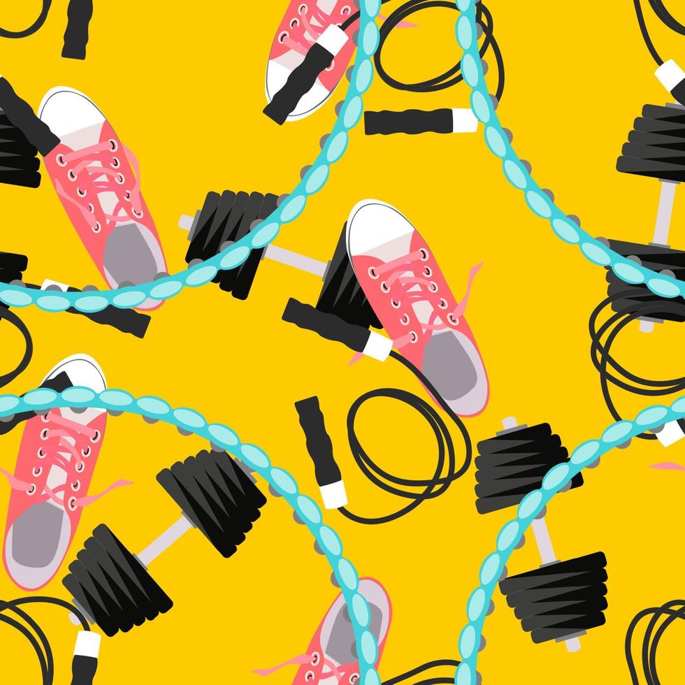 Abstract Fitness Sport Background. Seamless pattern. vector