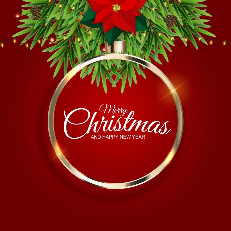 Holiday New Year and Merry Christmas Background vector