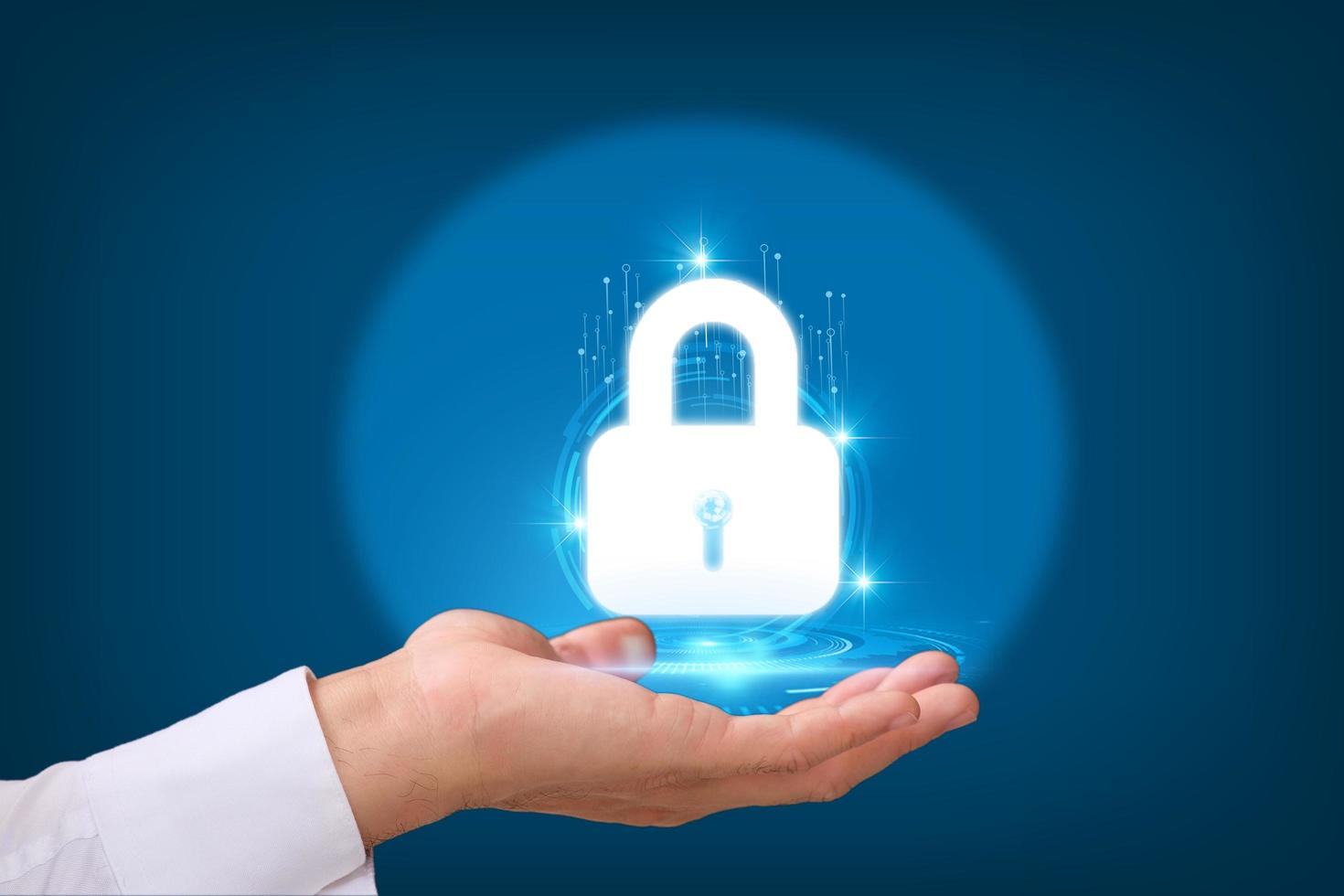 Cybersecurity and information technology security services concept photo