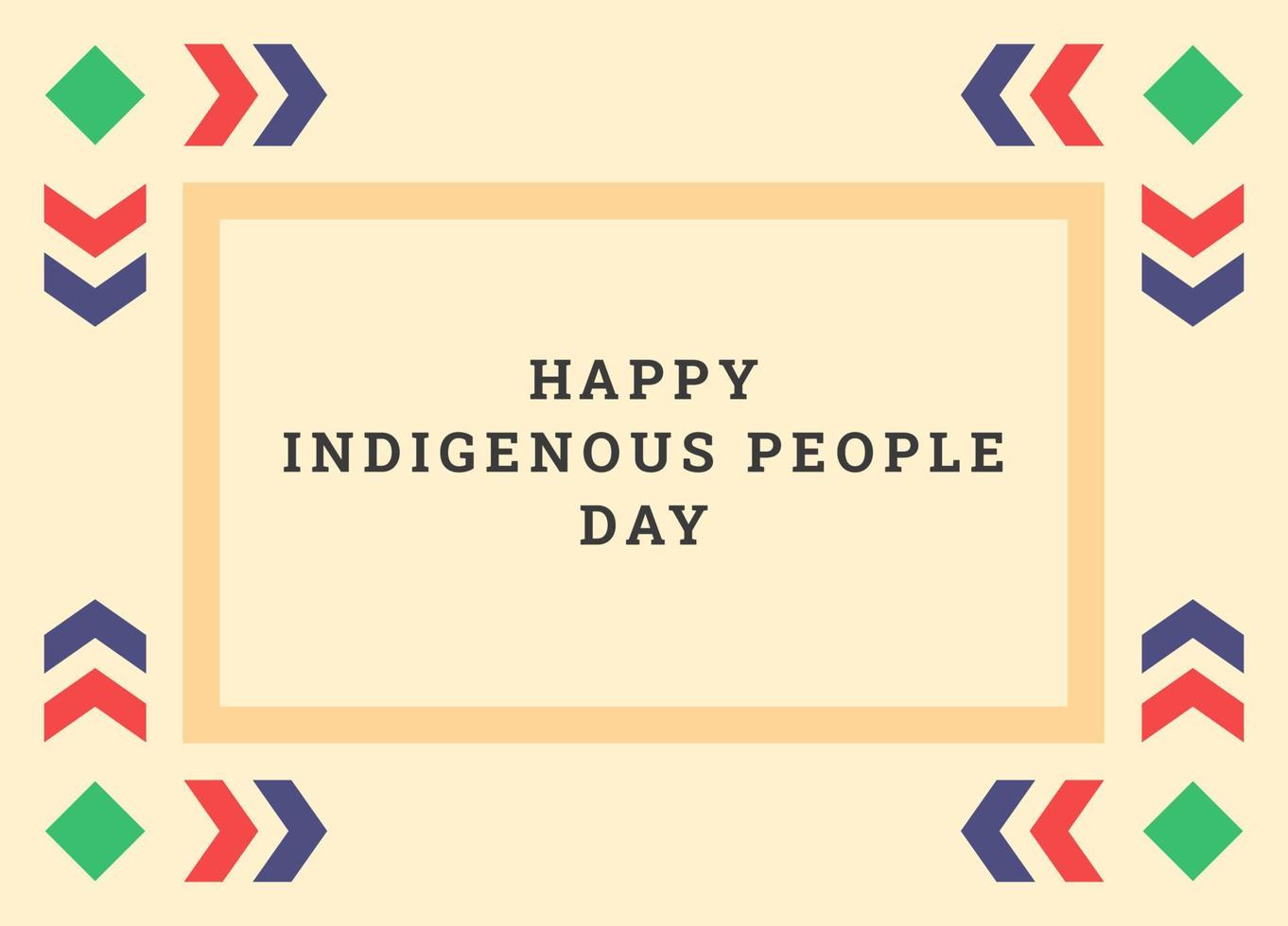 Indigenous People Day Background Vector Illustration