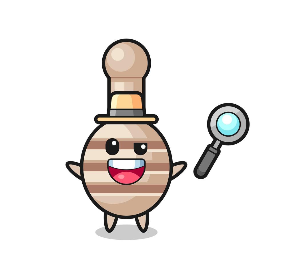 honey dipper mascot as a detective who manages to solve a case vector