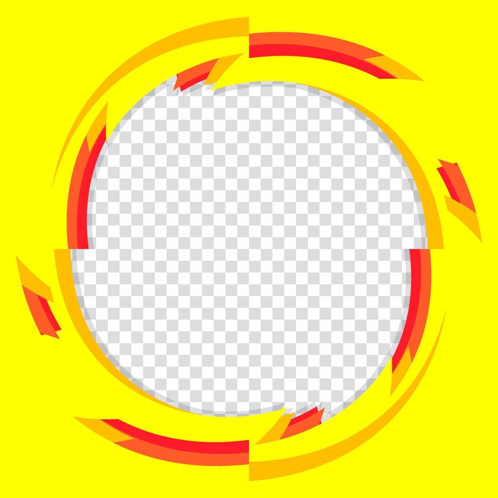 Abstract yellow circle background. Vector illustration of design element for banner or brochure flyer.