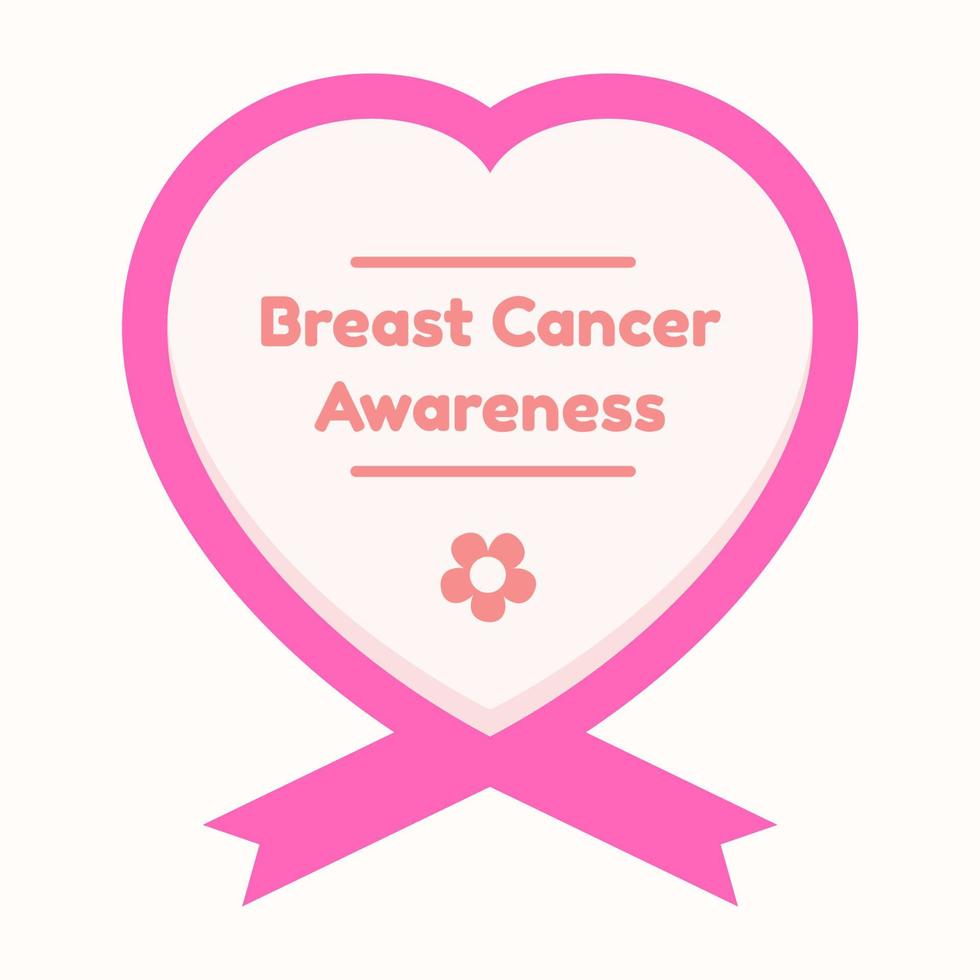 Breast Cancer Awareness Medal Vector Illustration