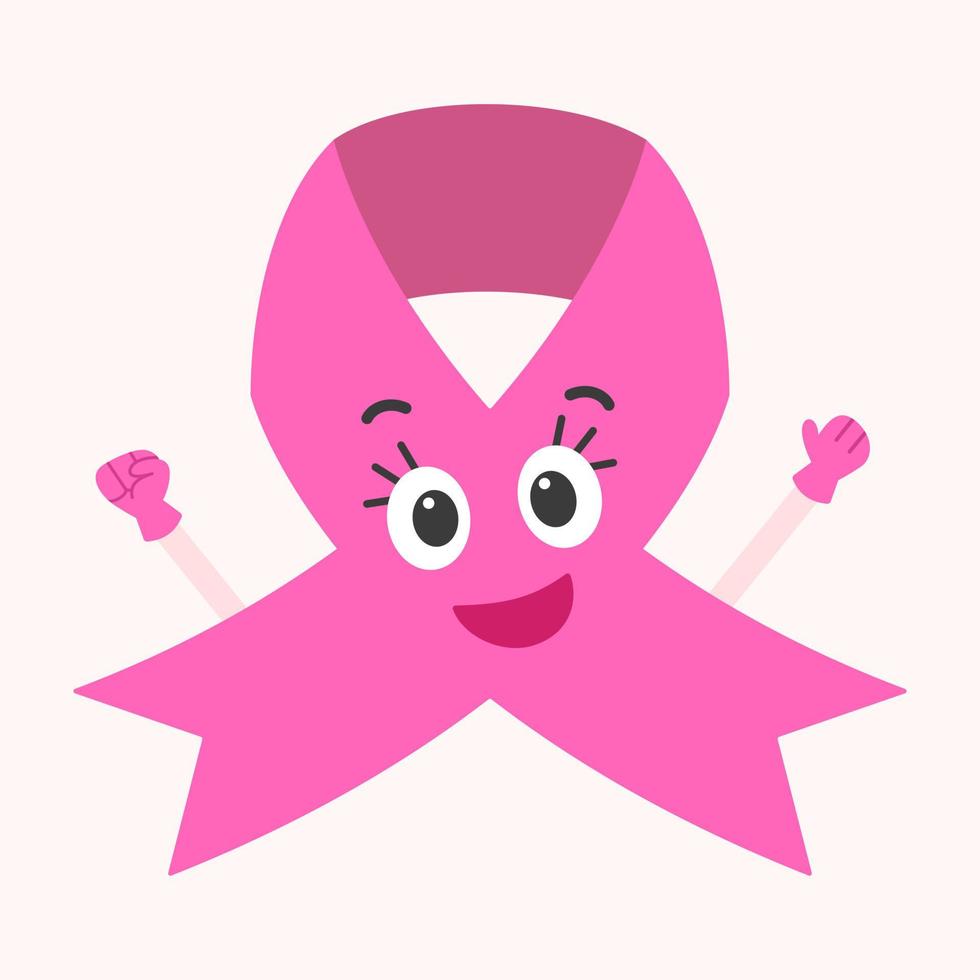 Breast Cancer Awareness Cartoon Vector Illustration