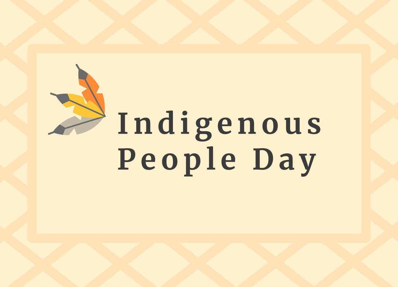 Indigenous People Day Background Vector Illustration