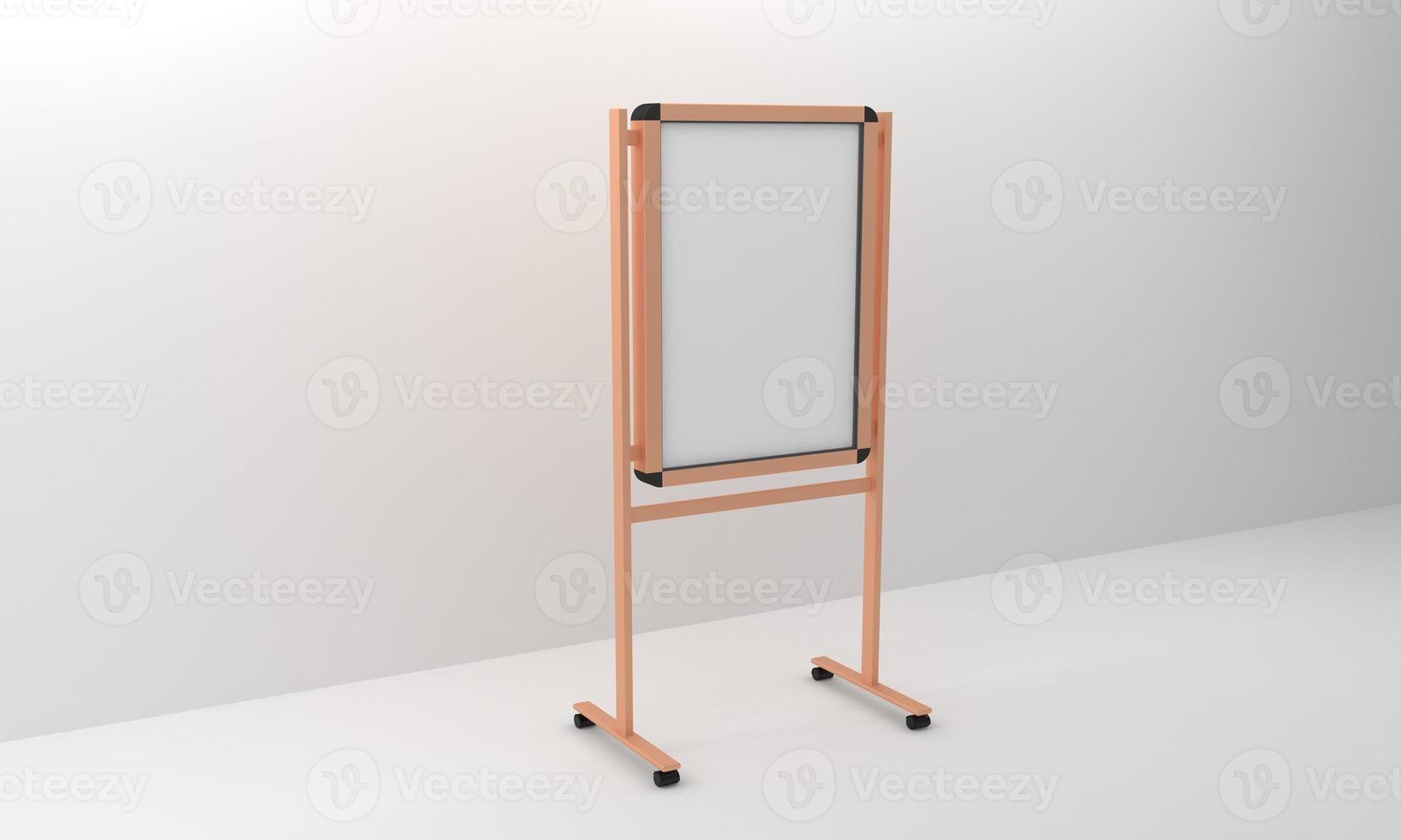 Empty Outdoor Advertising board A Stand Mockup Design photo