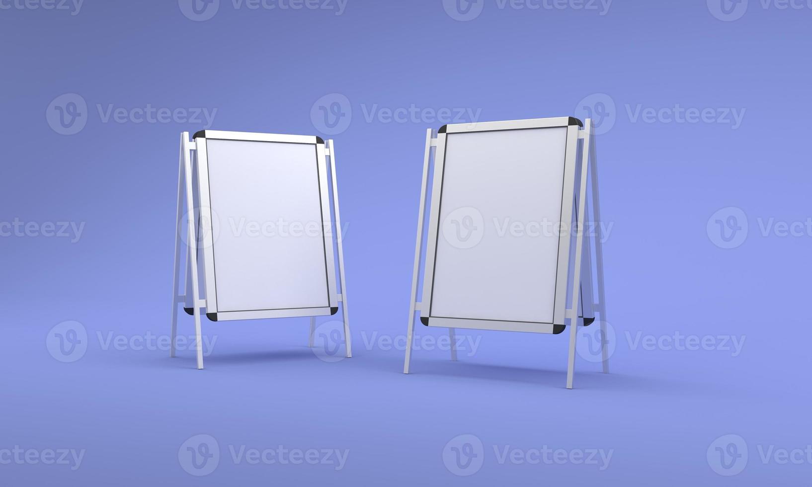 Empty Outdoor Advertising board A Stand Mockup Design photo