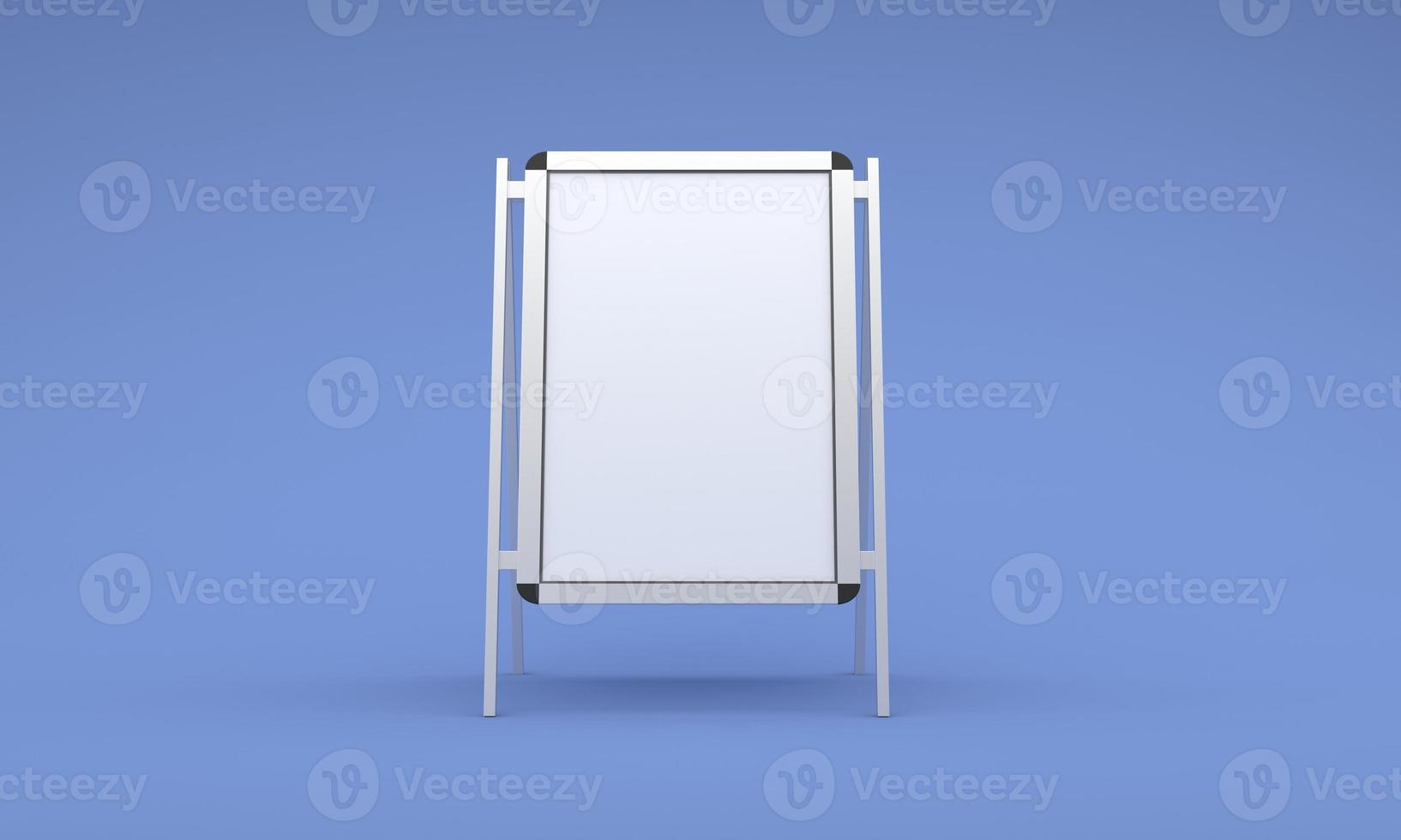 Empty Outdoor Advertising board A Stand Mockup Design photo