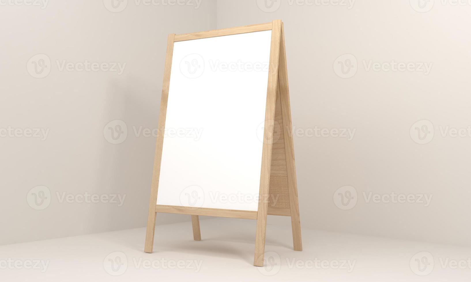 Empty Outdoor Advertising board A Stand Mockup Design photo