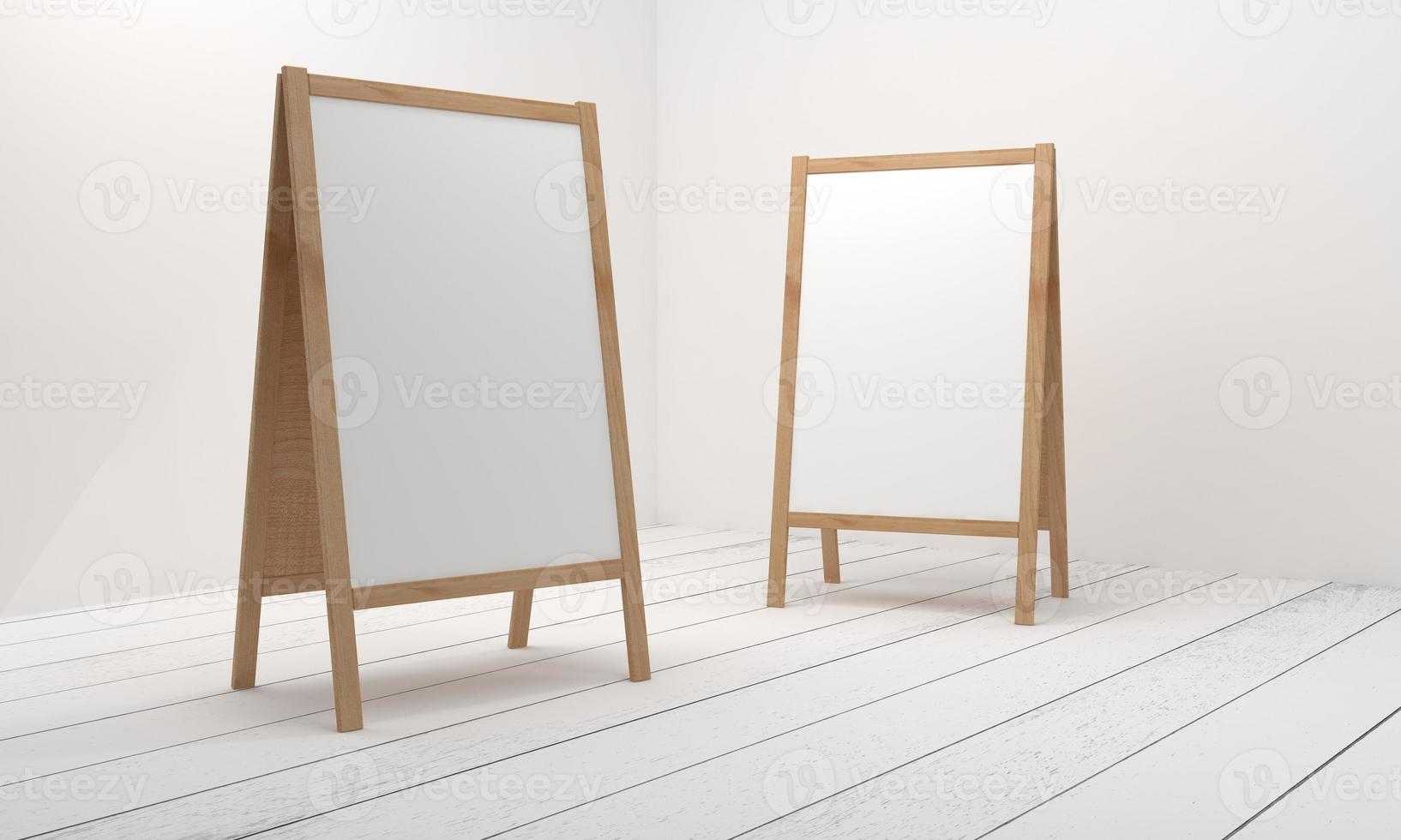 Empty Outdoor Advertising board A Stand Mockup Design photo