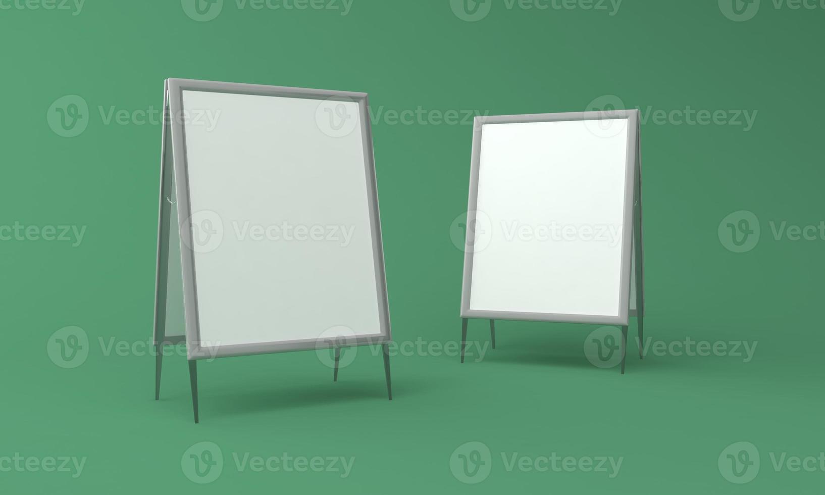 Empty Outdoor Advertising board A Stand Mockup Design photo