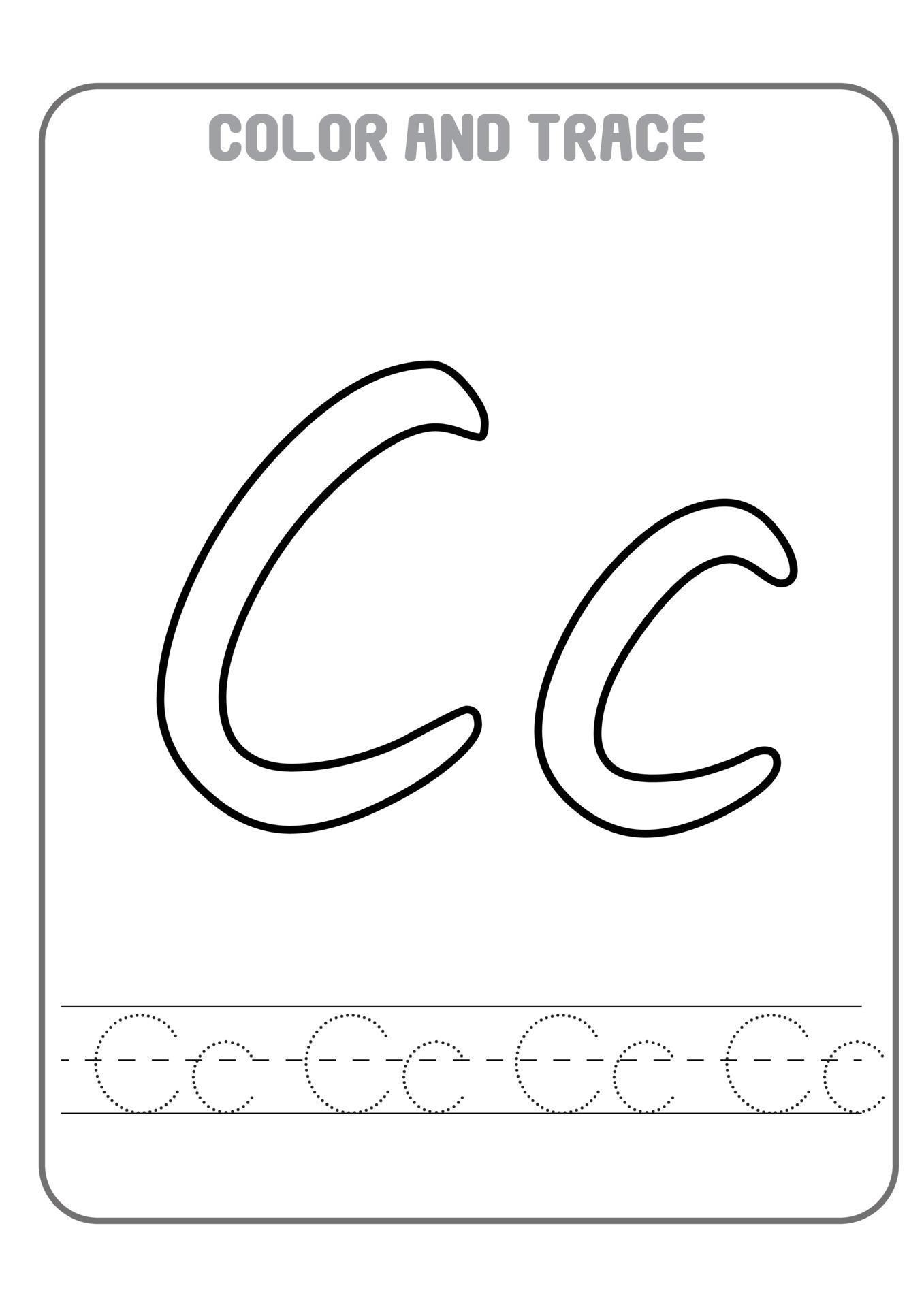 alphabet printable preschool letters coloring and tracing activity early learning 3504636 vector art at vecteezy