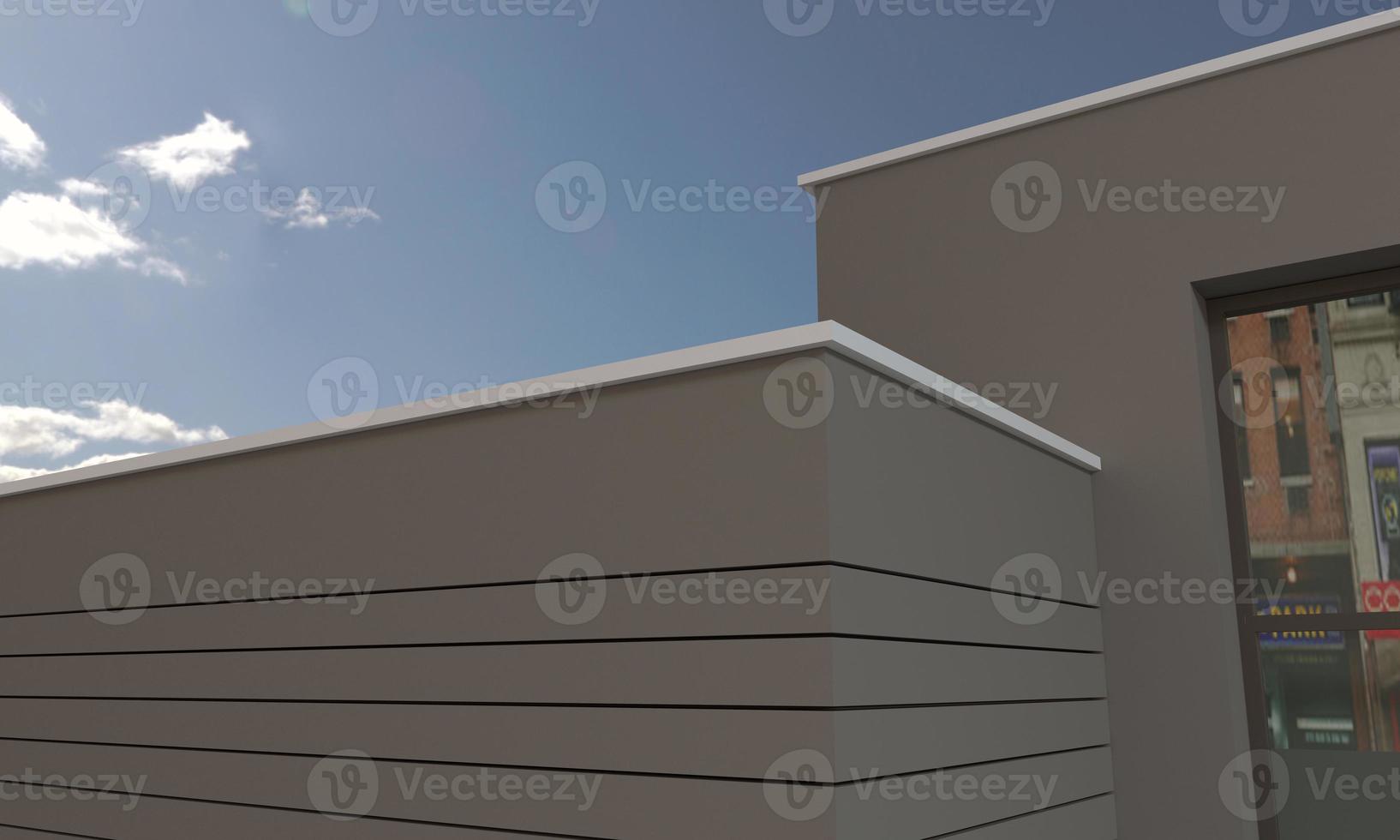 Building Closeup 3d Rendered photo