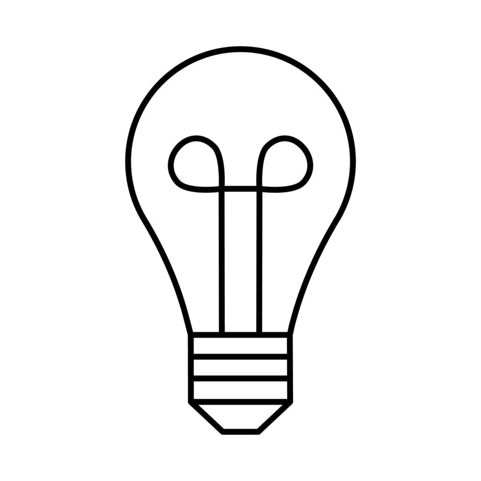 Simple Bulb Icon Isolated on White. Vector Illustration