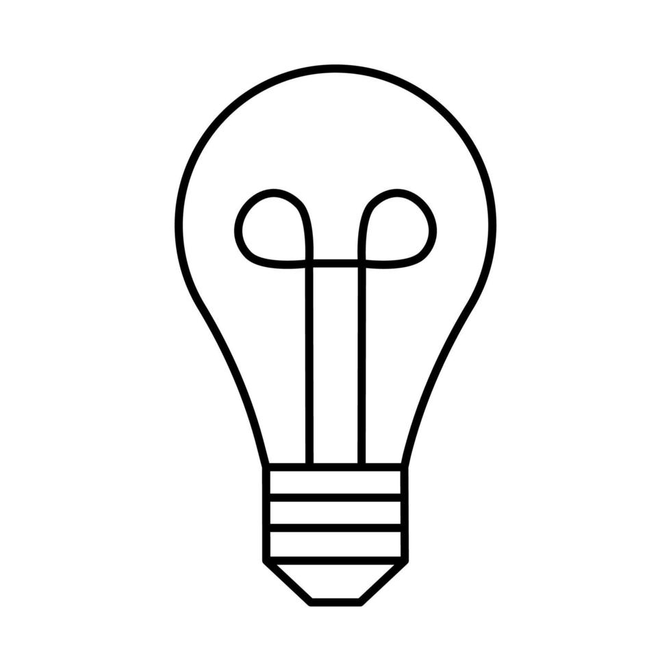 Simple Bulb Icon Isolated on White. Vector Illustration