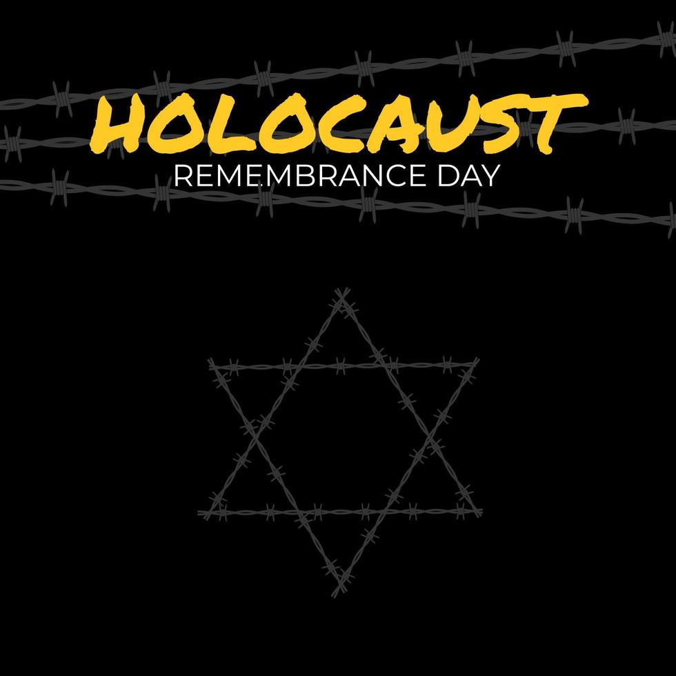 Fondo del Día Internacional del Recuerdo del Holocausto. vector