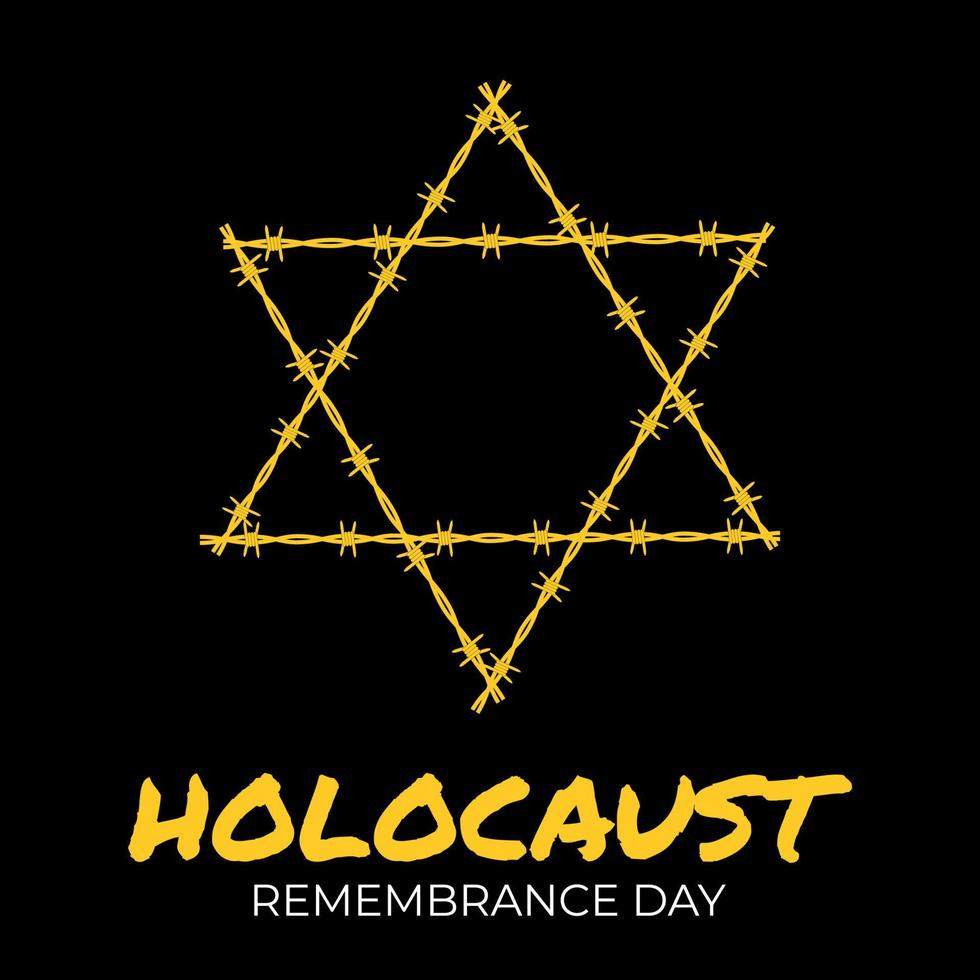 International holocaust remembrance day background. vector