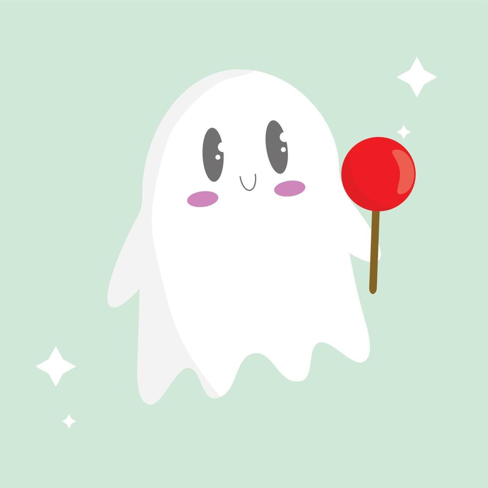 ilustraciones de halloween vector fantasma feliz