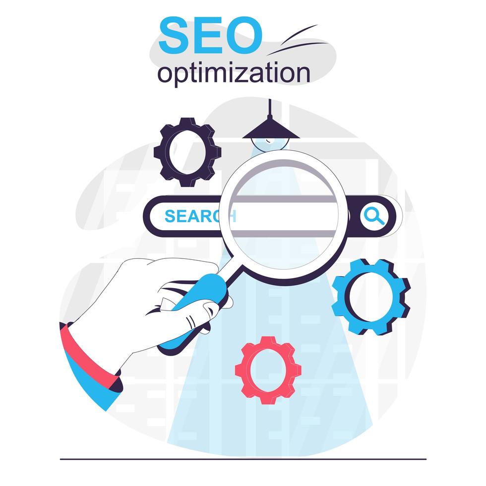 Seo optimization isolated cartoon concept. vector