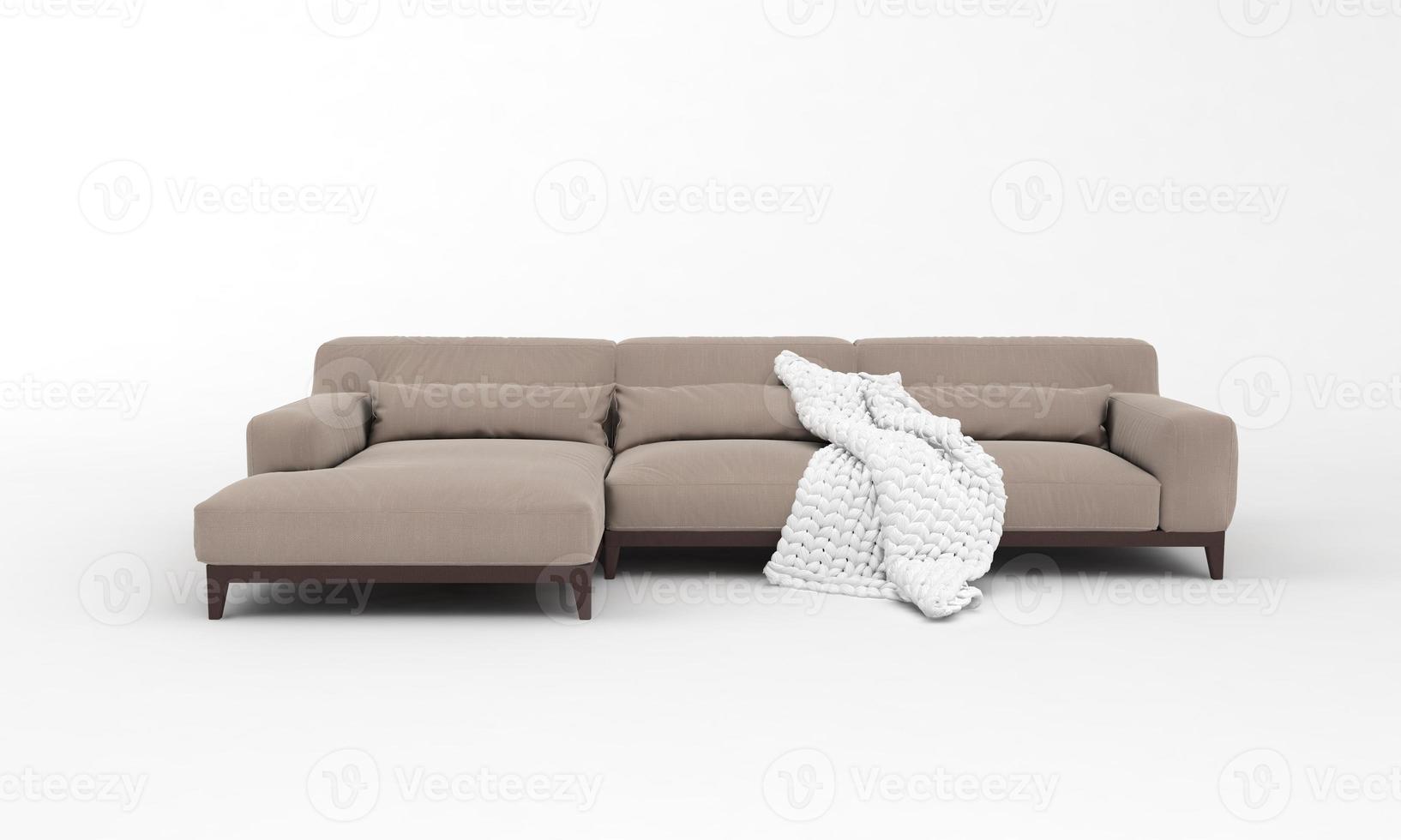 Sofa View furniture 3D Rendering photo