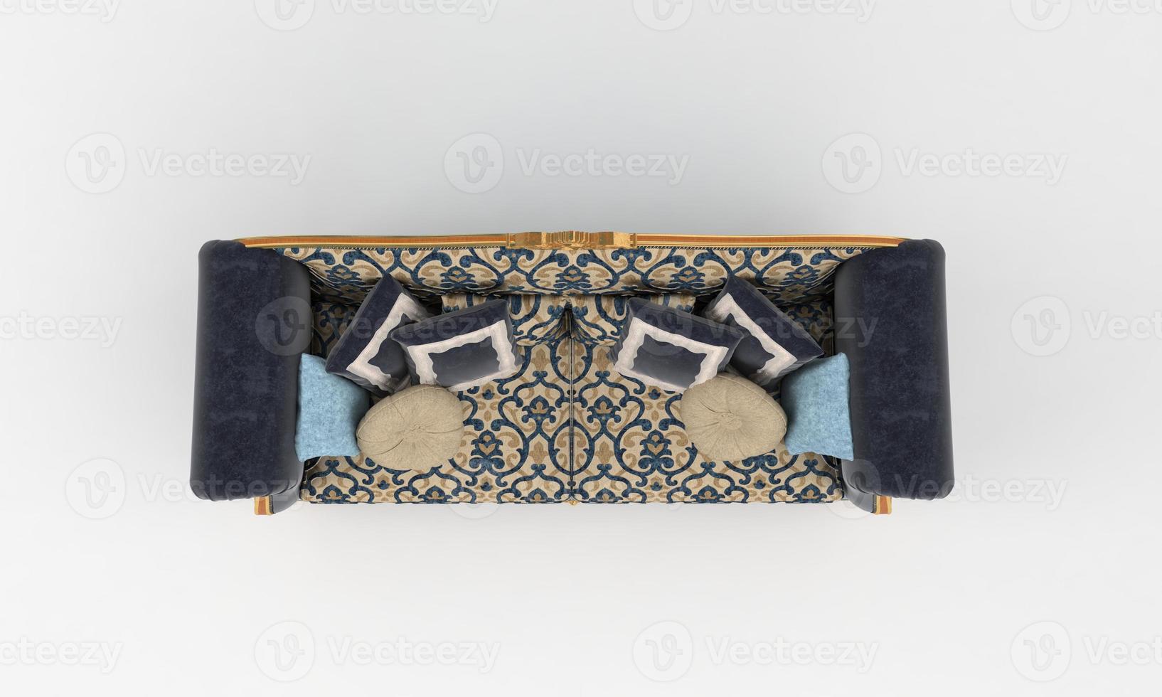 Sofa Top View furniture 3D Rendering photo
