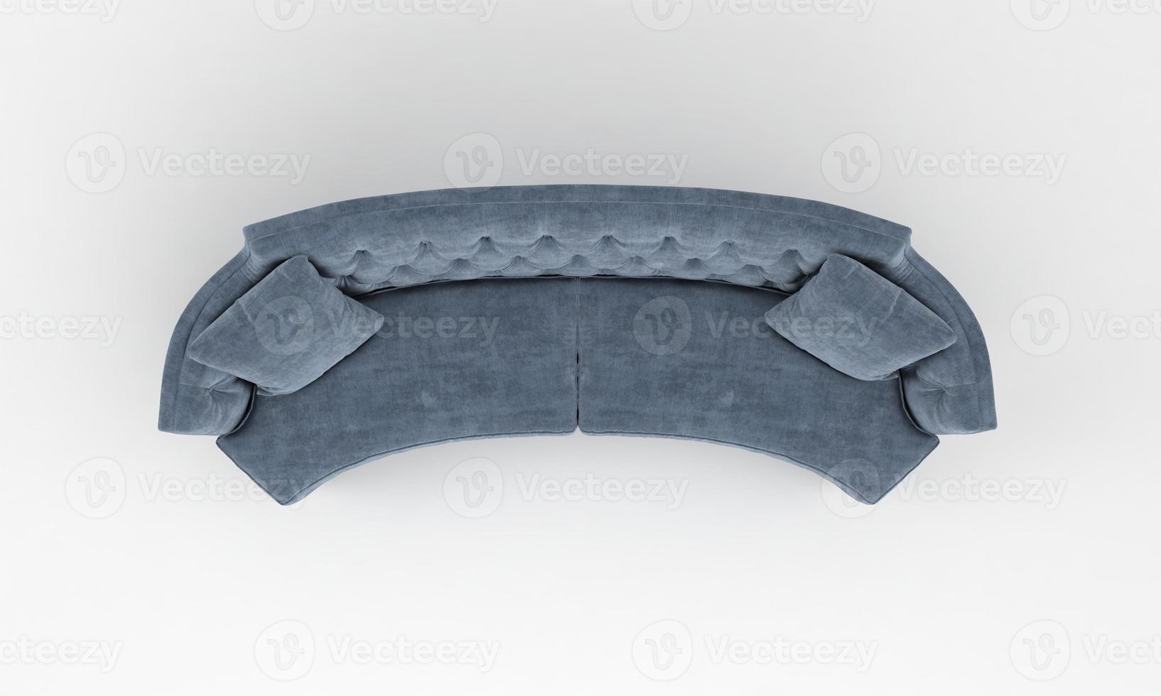 Sofa Top View furniture 3D Rendering photo