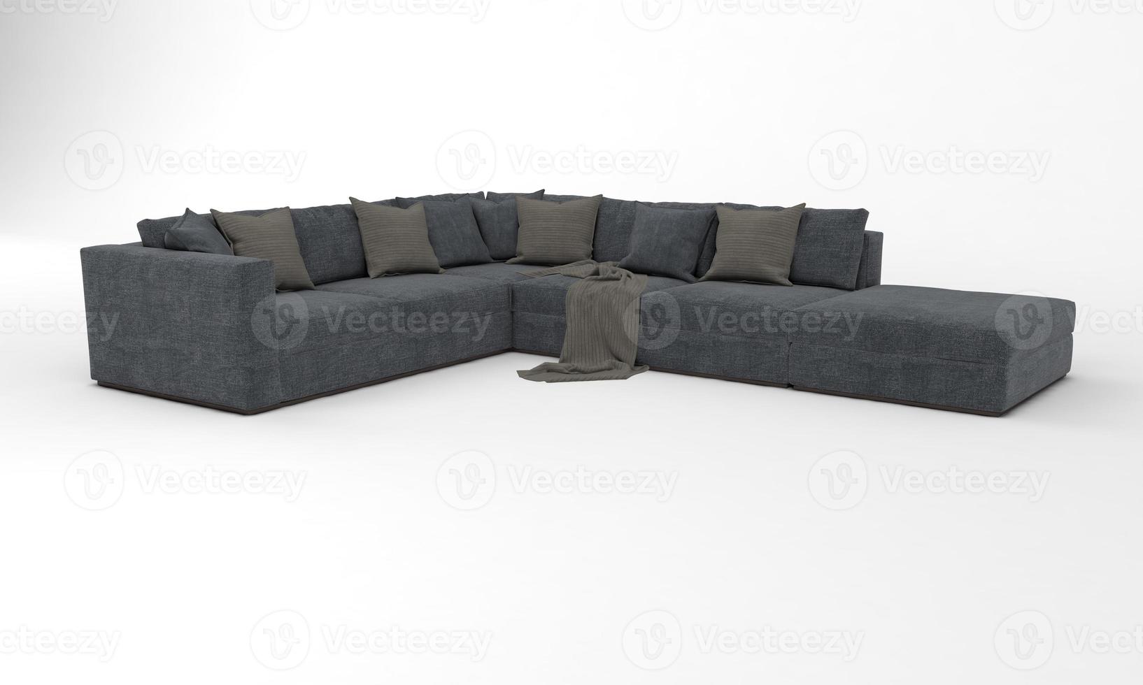 Sofa View furniture 3D Rendering photo