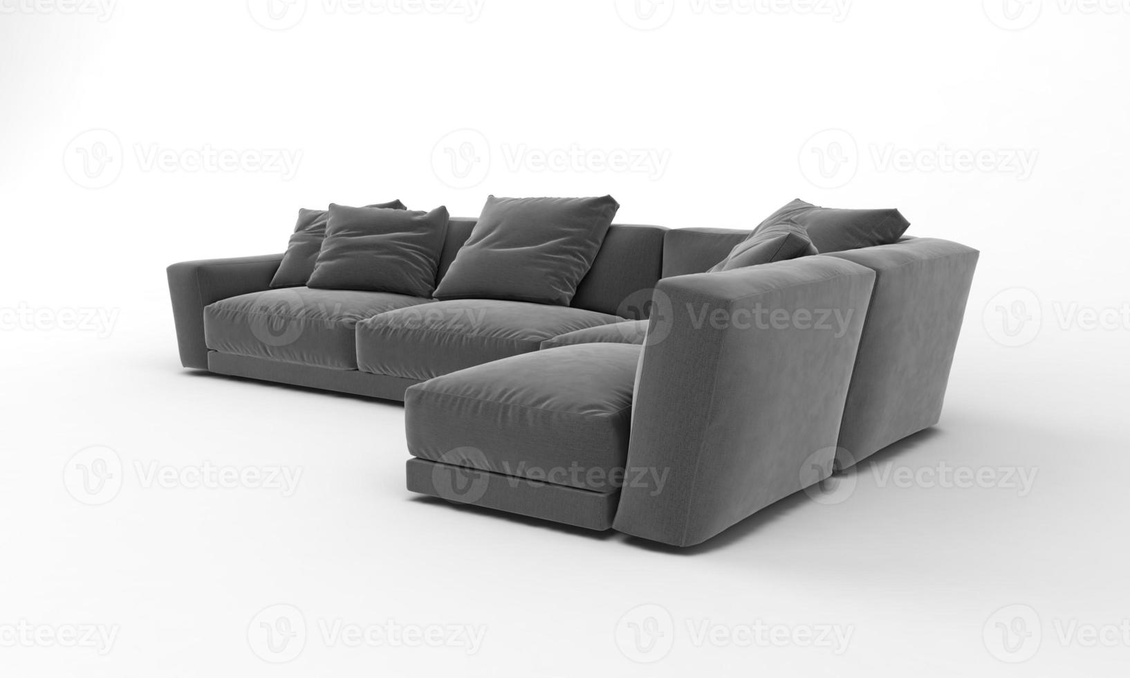 sofá vista muebles renderizado 3d foto