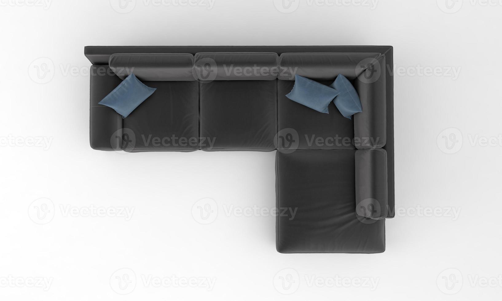 Sofa Top View furniture 3D Rendering photo