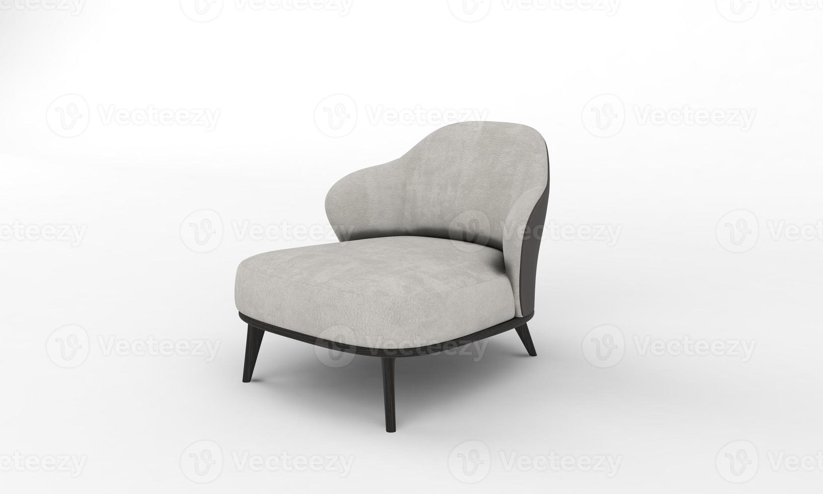 Single Sofa Chair side View furniture 3D Rendering photo