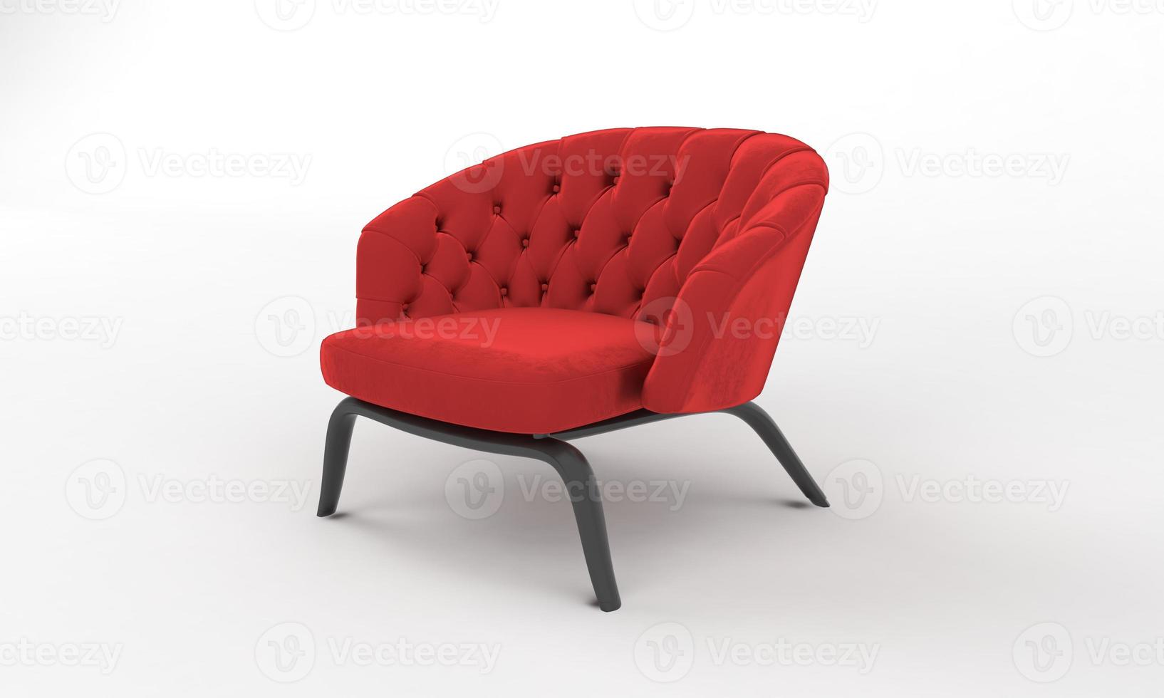 Single Sofa Chair side View furniture 3D Rendering photo