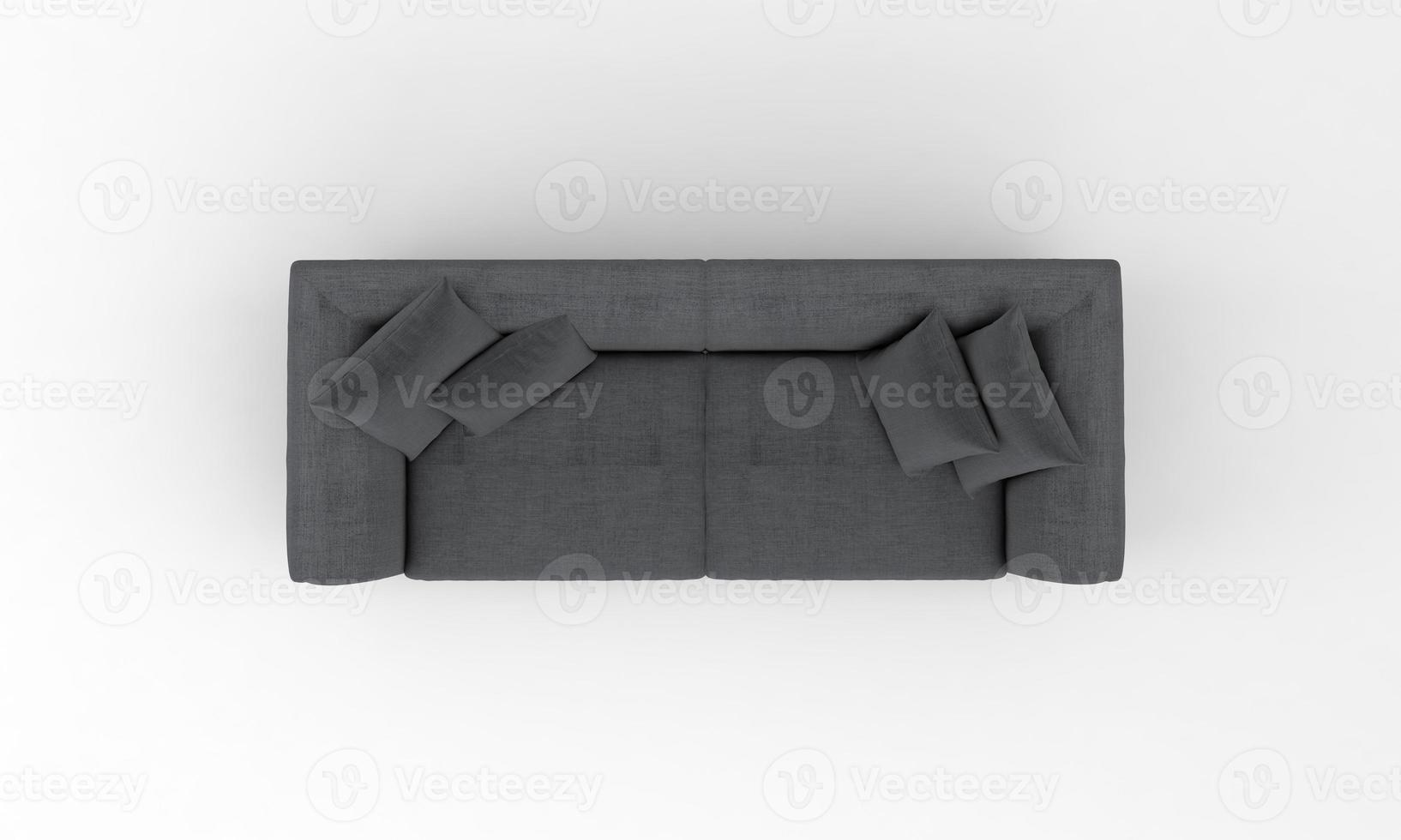 Sofa Top View furniture 3D Rendering photo