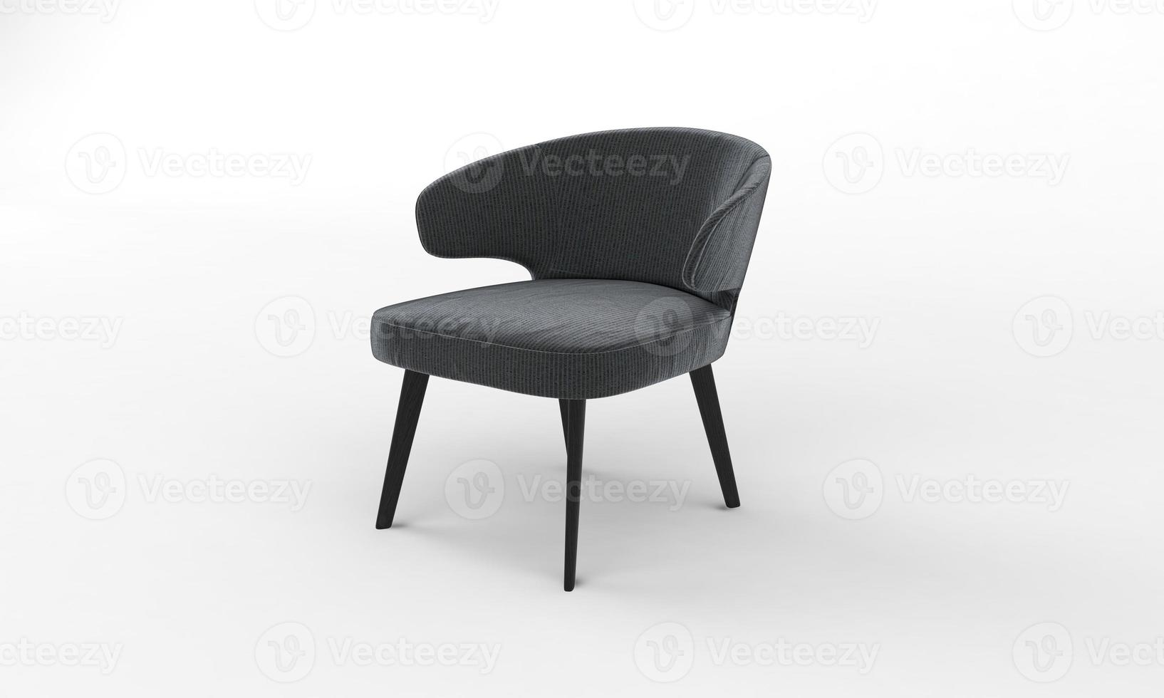 Single Sofa Chair side View furniture 3D Rendering photo