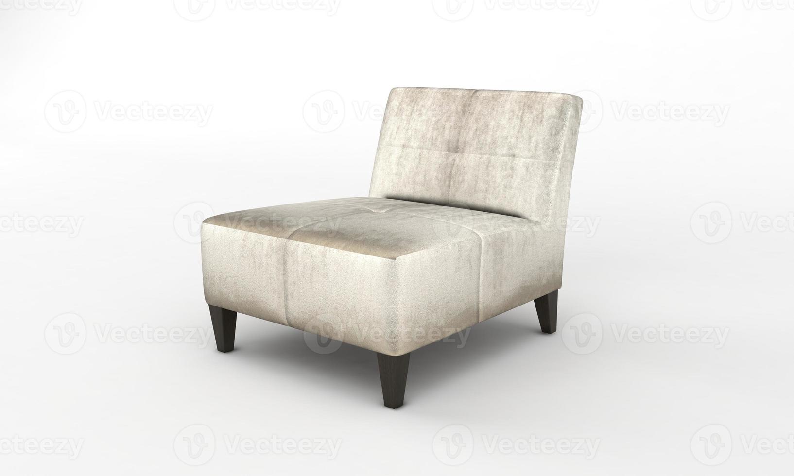 Single Sofa Chair side View furniture 3D Rendering photo