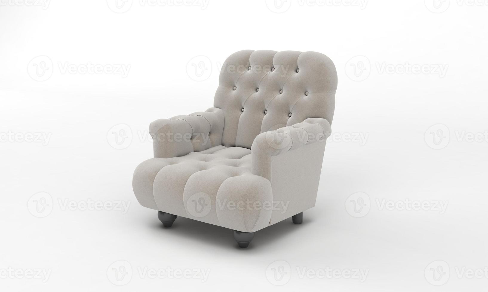 Single Sofa Chair side View furniture 3D Rendering photo