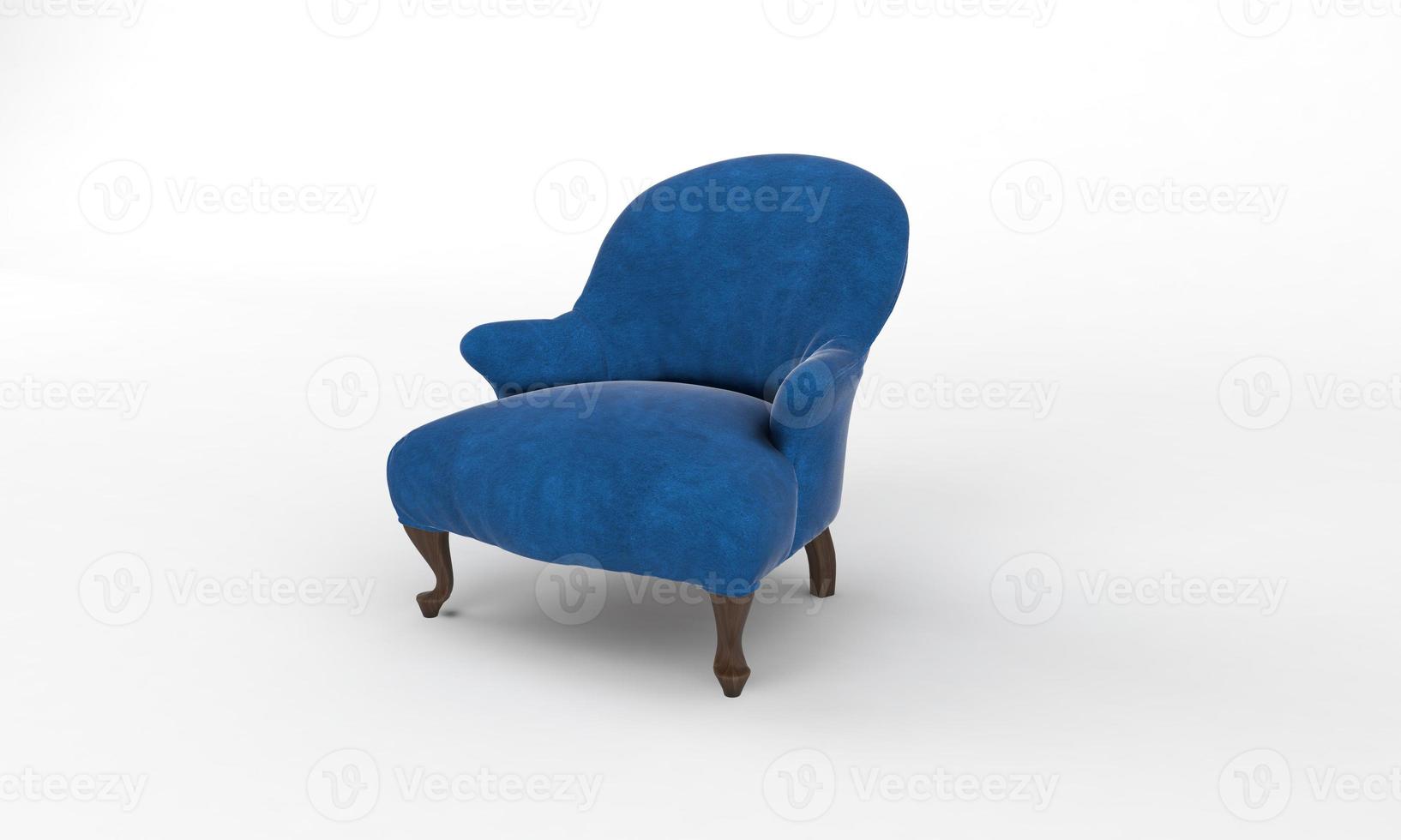 Single Sofa Chair side View furniture 3D Rendering photo