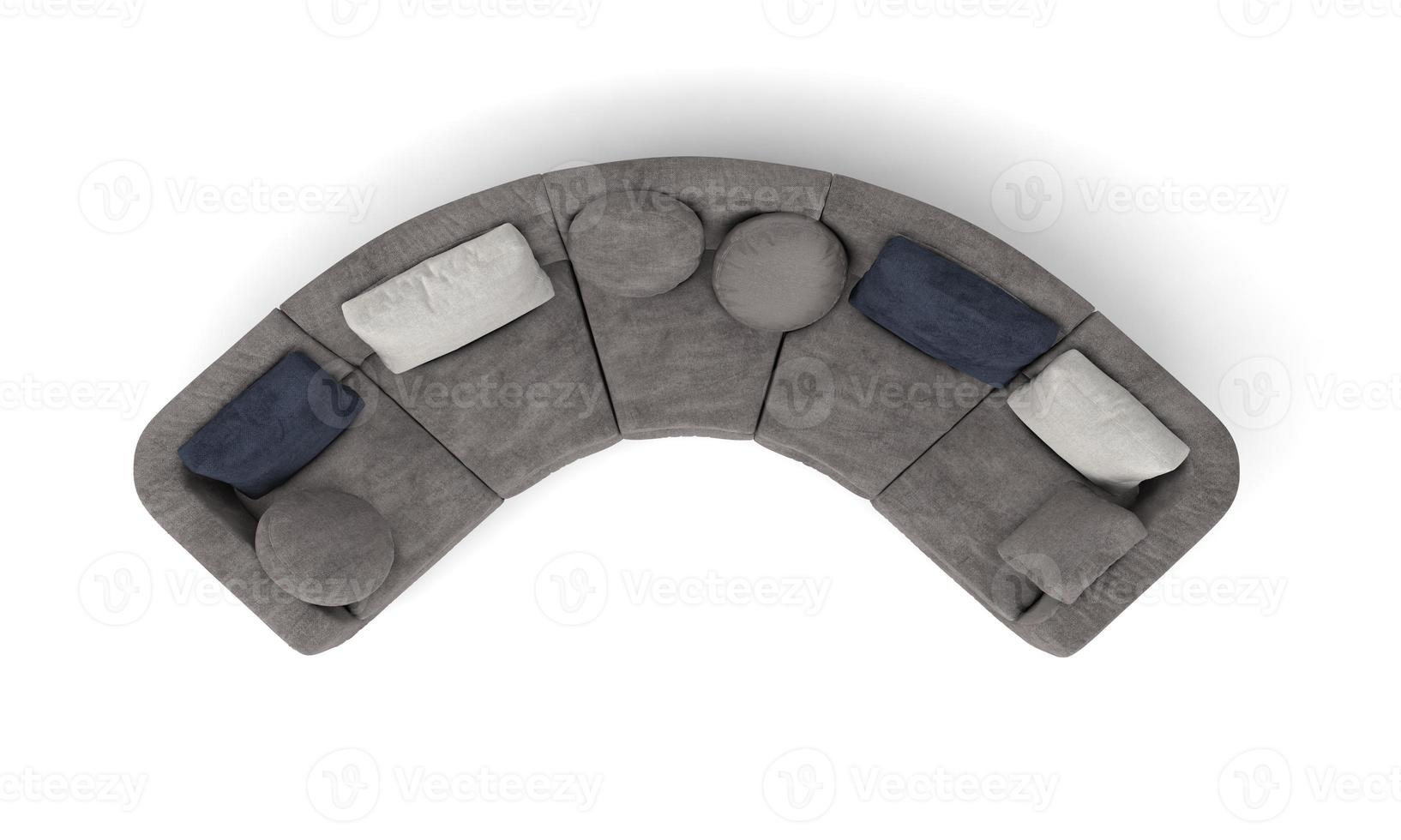 Sofa Top View furniture 3D Rendering photo