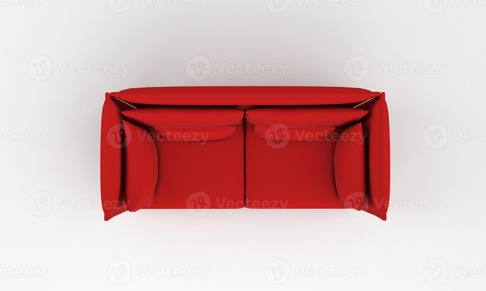 Sofa Top View furniture 3D Rendering photo