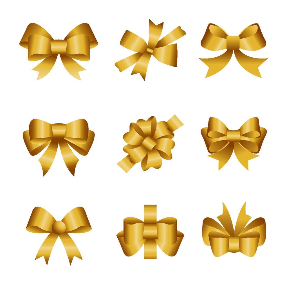 Ribbon Decoration Icon Collection vector