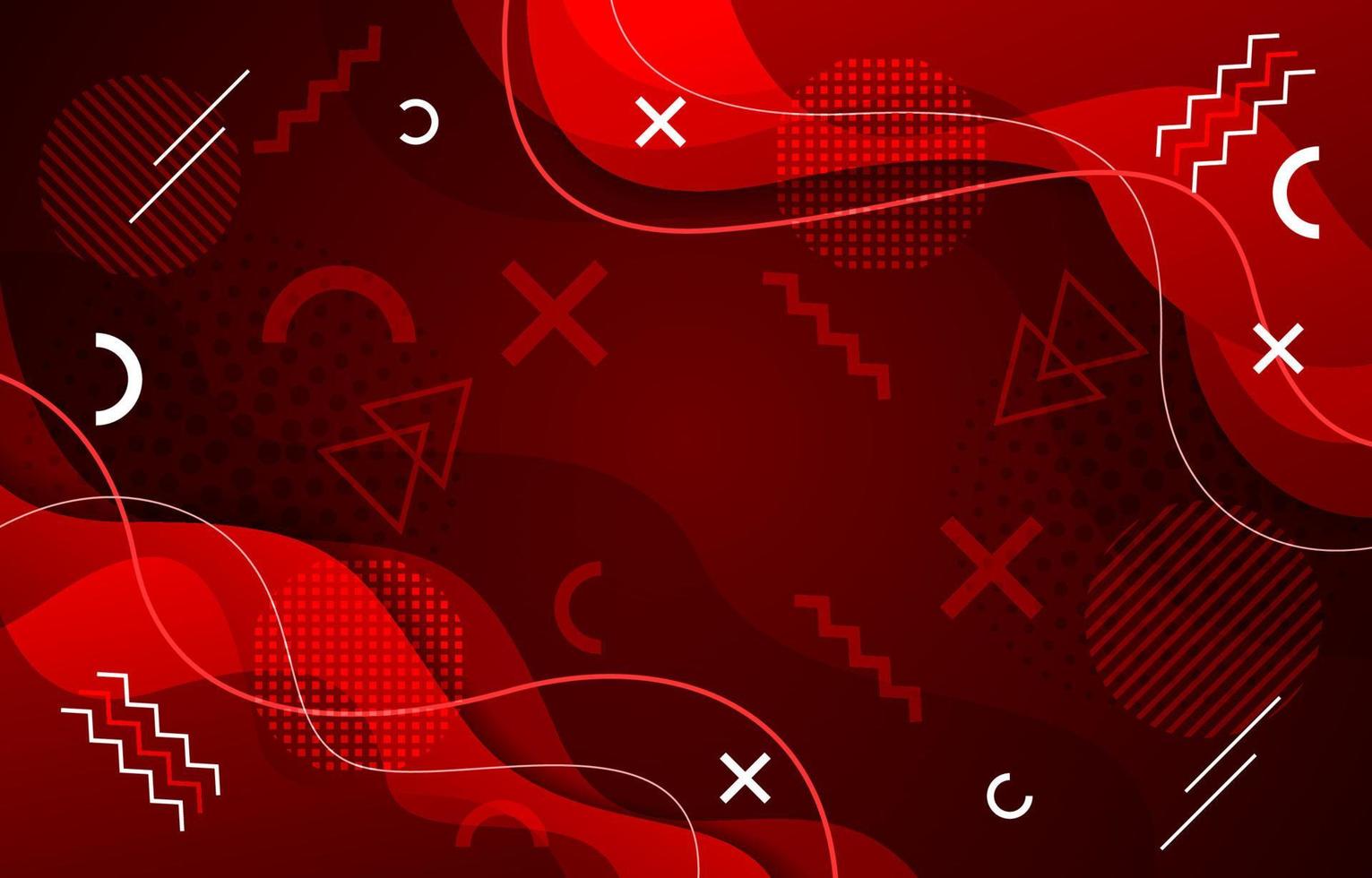 Red Wave Background vector