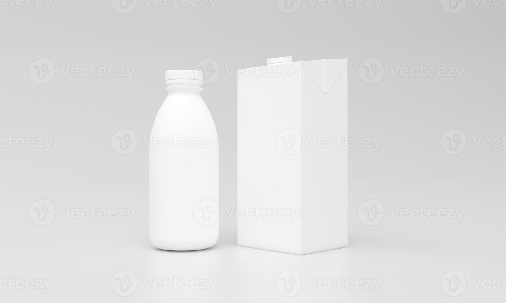 paquete de leche diseño de paquete de embalaje 3d prestados foto