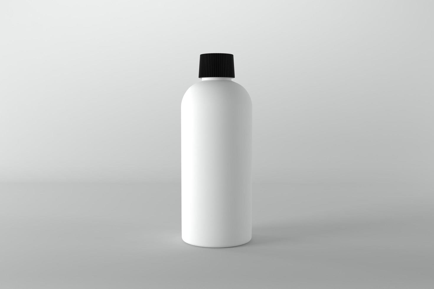 3D Rendered Bottles Mockup Template photo