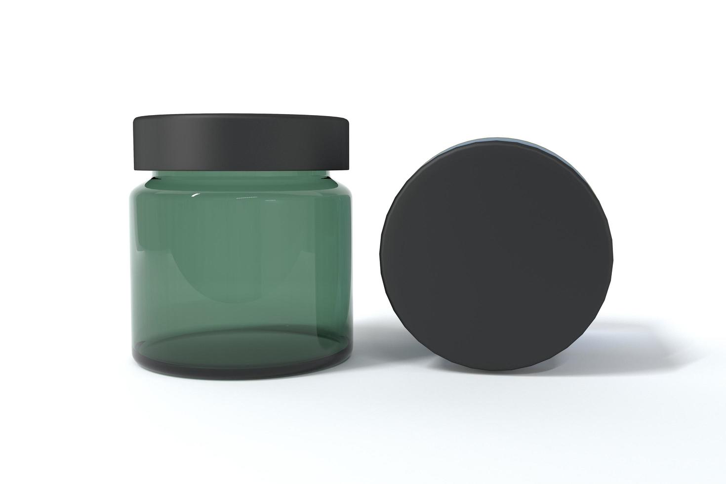 3D Rendered Bottles Mockup Template photo