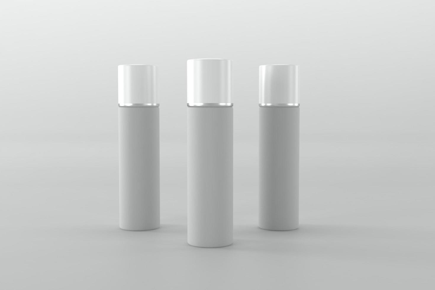 3D Rendered Bottles Mockup Template photo