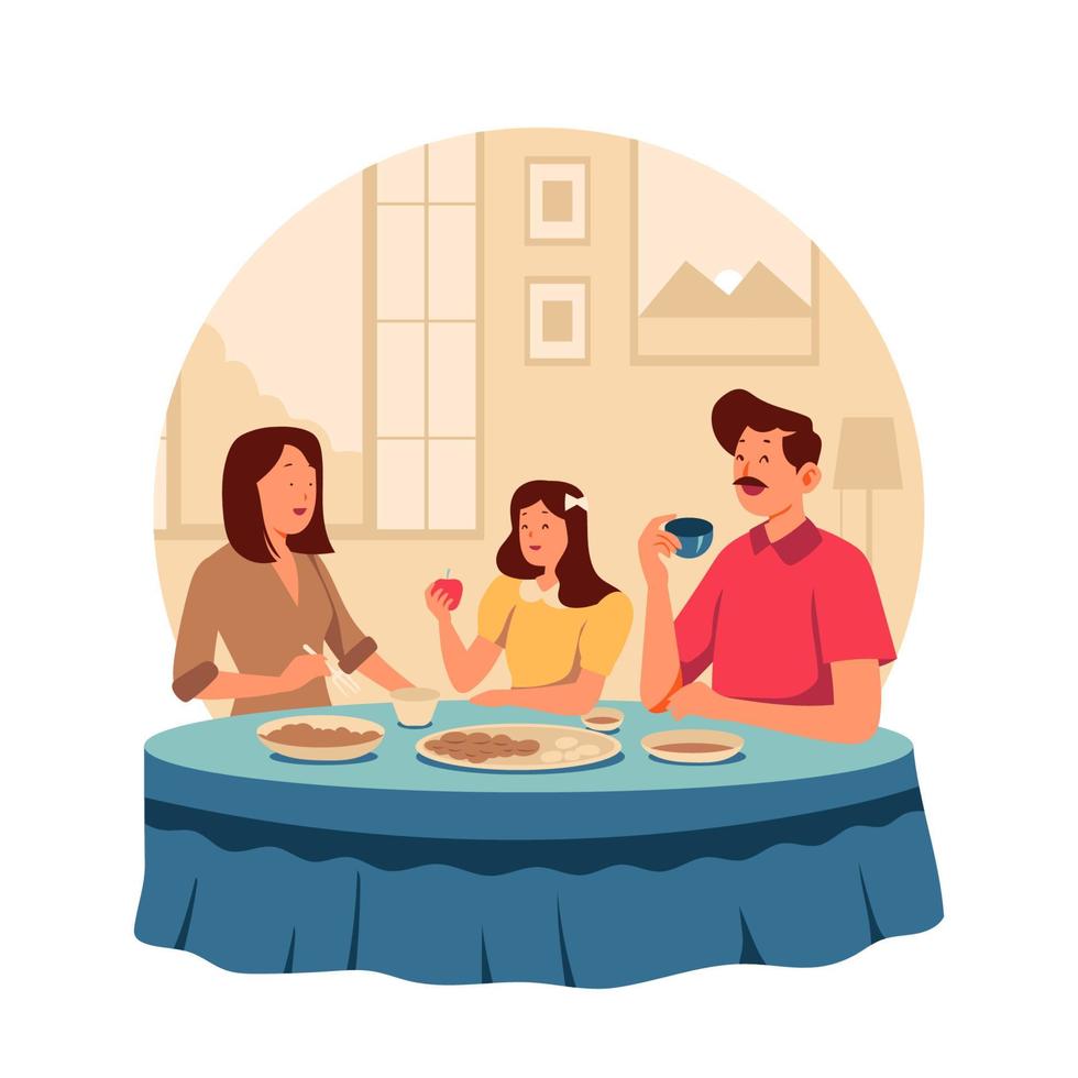 Family Gathering at Home vector