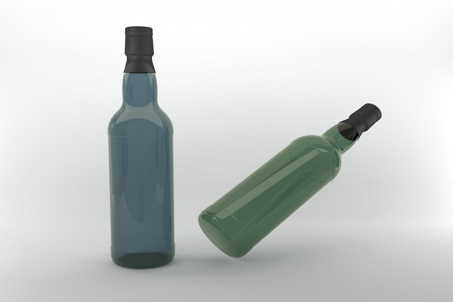 Plantilla de maqueta de botellas renderizadas 3d foto