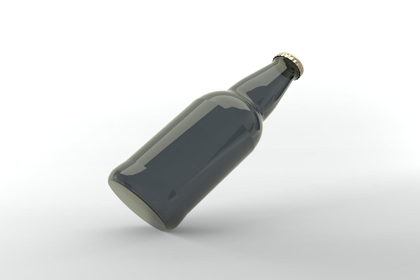 3D Rendered Bottles Mockup Template photo