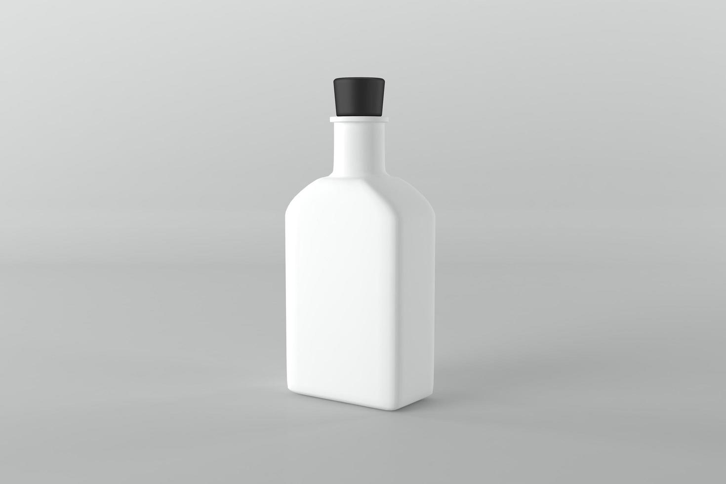 3D Rendered Bottles Mockup Template photo